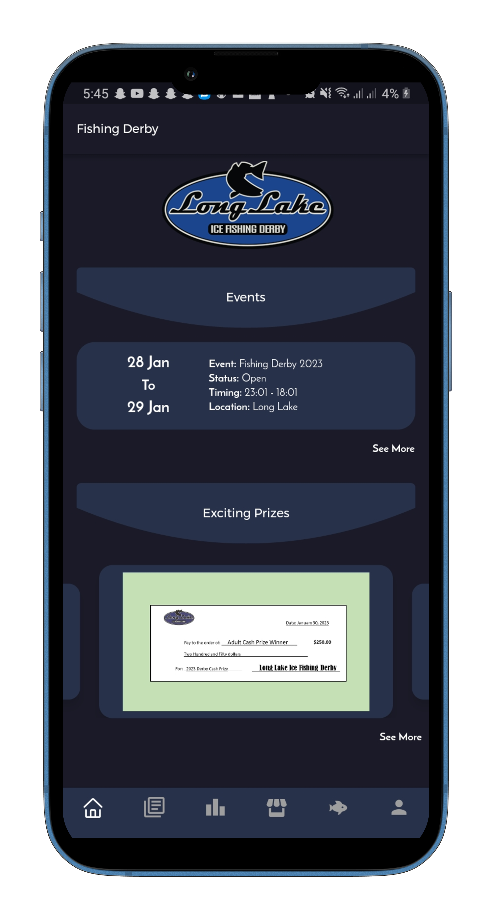 Fishing Derby Mobile Application
